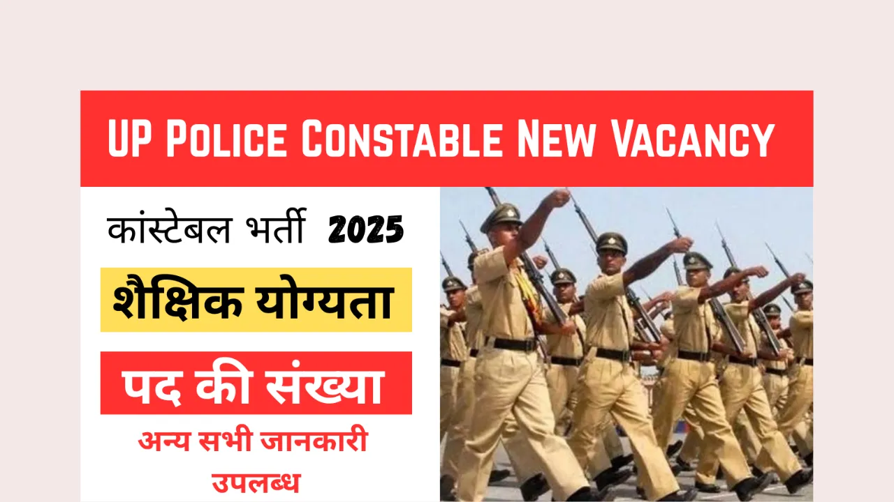 UP Police Constable New Vacancy 2025 Date